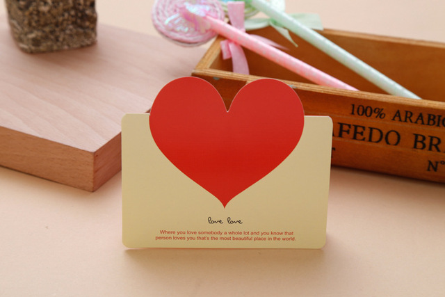 Zestaw 10 kartek z życzeniami serce miłość, słodkie błogosławieństwo, koperty: kartki na Boże Narodzenie i Walentynki - Wianko - 22