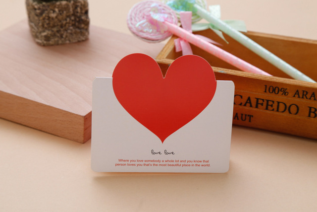 Zestaw 10 kartek z życzeniami serce miłość, słodkie błogosławieństwo, koperty: kartki na Boże Narodzenie i Walentynki - Wianko - 26