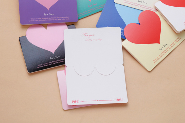 Zestaw 10 kartek z życzeniami serce miłość, słodkie błogosławieństwo, koperty: kartki na Boże Narodzenie i Walentynki - Wianko - 28