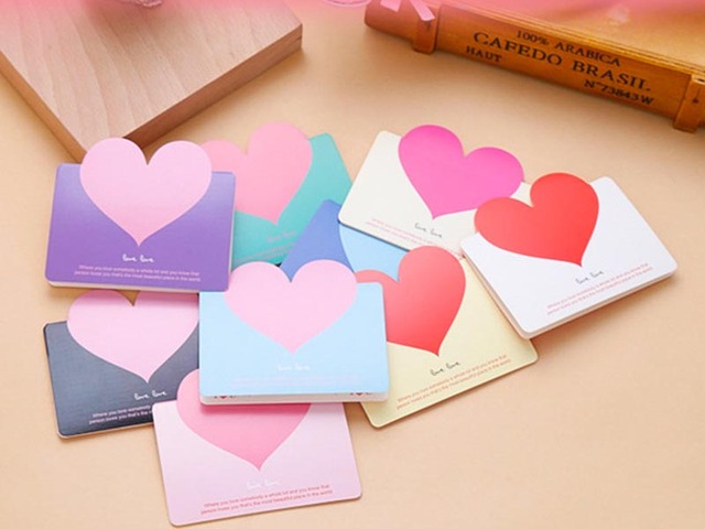 Zestaw 10 kartek z życzeniami serce miłość, słodkie błogosławieństwo, koperty: kartki na Boże Narodzenie i Walentynki - Wianko - 24