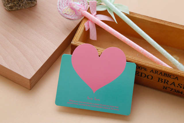 Zestaw 10 kartek z życzeniami serce miłość, słodkie błogosławieństwo, koperty: kartki na Boże Narodzenie i Walentynki - Wianko - 32