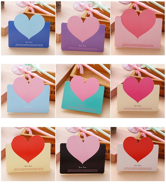 Zestaw 10 kartek z życzeniami serce miłość, słodkie błogosławieństwo, koperty: kartki na Boże Narodzenie i Walentynki - Wianko - 23
