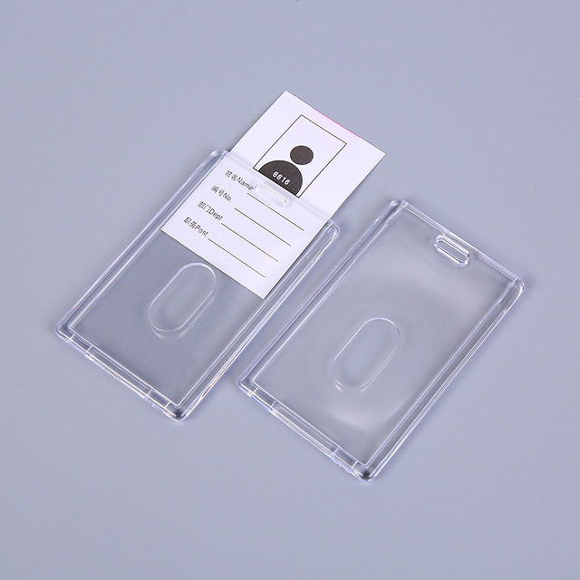 Etui na kartę akrylową z transparentną pokrywą - 1 szt - Wianko - 1