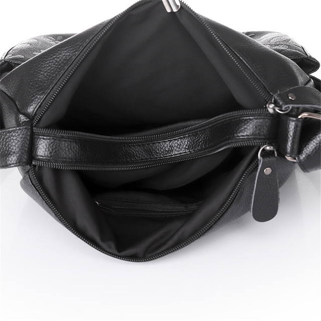 Duża torba torebka na ramię damskie 2-warstwowa o nowoczesnym designie i wielu kieszeniach z miękkiej skóry - Wianko - 18