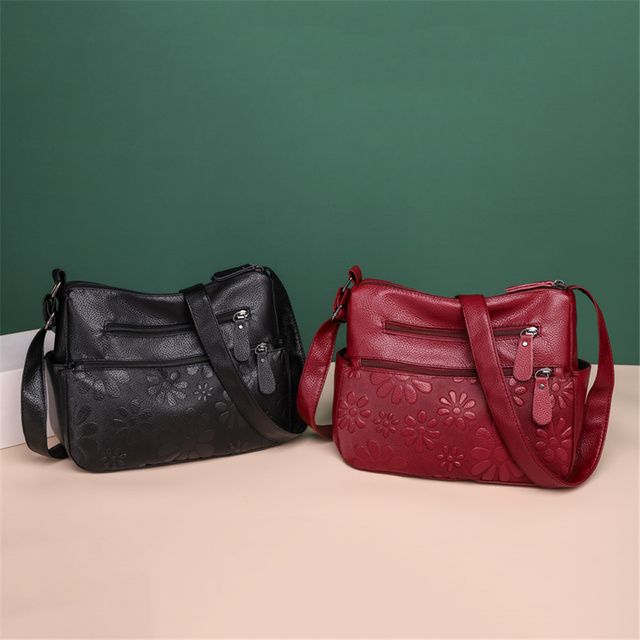 Duża torba torebka na ramię damskie 2-warstwowa o nowoczesnym designie i wielu kieszeniach z miękkiej skóry - Wianko - 7