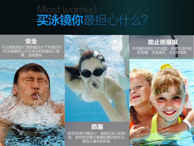 Okulary pływackie unisex, antyfogowe, ochronne przed UV, wodoodporne, z kolorową tarczą - Wianko - 5
