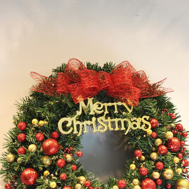 Wieńczy świąteczny 30/40 cm do drzwi, ogrodu - Xmas Wall, girlanda - nowy wieniec, sztuczna dekoracja - Wianko - 7
