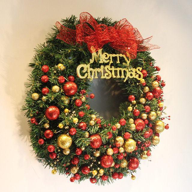 Wieńczy świąteczny 30/40 cm do drzwi, ogrodu - Xmas Wall, girlanda - nowy wieniec, sztuczna dekoracja - Wianko - 6