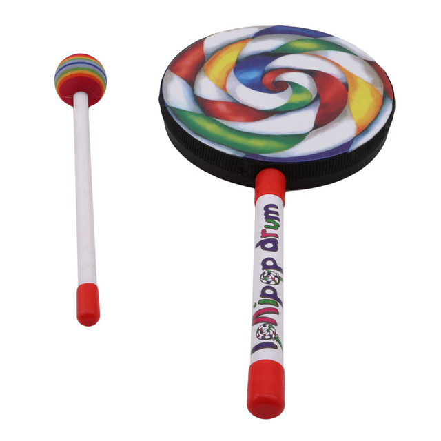 Zabawka edukacyjna - Piękne bębny Lollipop do nauki muzyki dla dzieci - Wianko - 6