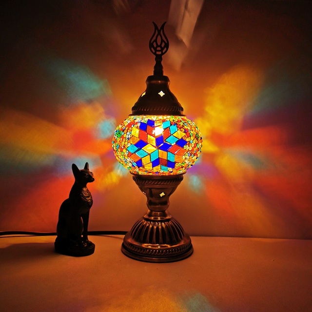 Lampa biurkowa dekoracyjna turecki retro romantyczna dla sypialni, studium, restauracji i hoteli - Wianko - 1