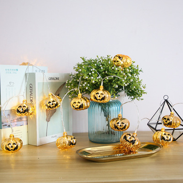LED czaszka dynia Halloween dekoracja światło ciąg DIY Party - rodzina dekoracje - Wianko - 7