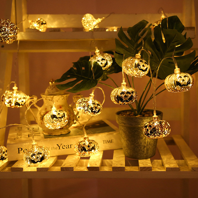 LED czaszka dynia Halloween dekoracja światło ciąg DIY Party - rodzina dekoracje - Wianko - 3