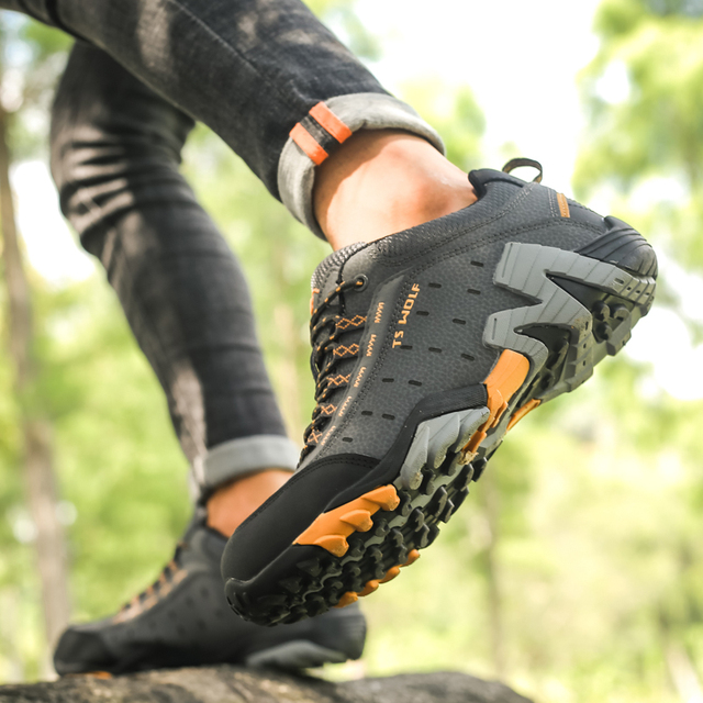 Lekkie męskie buty trekkingowe turystyczne z wodoodporną odkrytą konstrukcją i oddychającą membraną antypoślizgowe - Wianko - 24