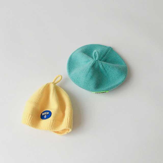 Beret dla dziecka z dzianiny - 2021 nowe cukierki, kolorowa czapka malarza dla niemowląt, koreańska cienka czapka z napisem, prześliczny kapelusz dla dziewczynki - Wianko - 13