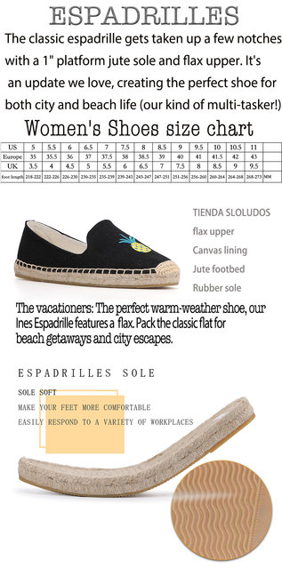 Damskie płaskie buty leniwe espadryle 2021 - konopie, gumowa podeszwa, stylowa moda dla codziennego użytku - Wianko - 1