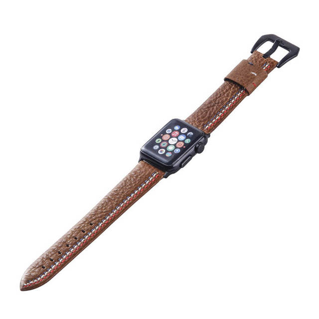 Pasek ze skóry naturalnej DAHASE Retro do Apple Watch 42mm/38mm serii 1/2/3 - Wianko - 8