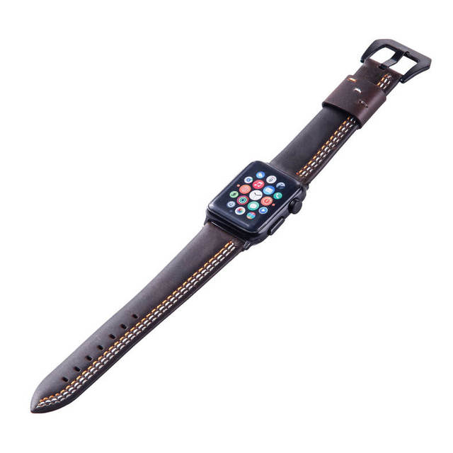 Pasek ze skóry naturalnej DAHASE Retro do Apple Watch 42mm/38mm serii 1/2/3 - Wianko - 16