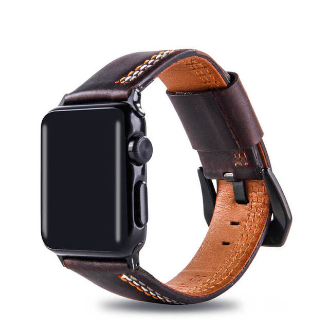 Pasek ze skóry naturalnej DAHASE Retro do Apple Watch 42mm/38mm serii 1/2/3 - Wianko - 13