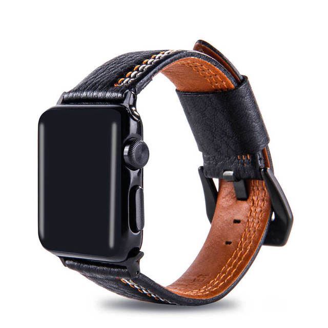 Pasek ze skóry naturalnej DAHASE Retro do Apple Watch 42mm/38mm serii 1/2/3 - Wianko - 9