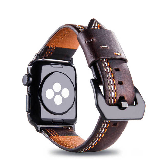 Pasek ze skóry naturalnej DAHASE Retro do Apple Watch 42mm/38mm serii 1/2/3 - Wianko - 14