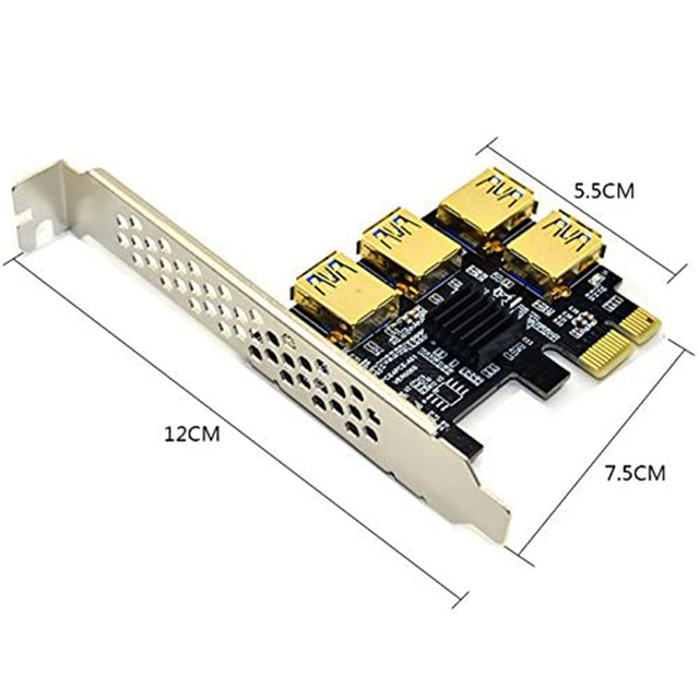 Zestaw adapterów PCI-E Express 1x to 16x Riser 009S PLUS z 4 portami USB3.0 do kart PCIE - BTC ETH Miner Mining - Wianko - 18
