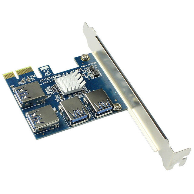 Zestaw adapterów PCI-E Express 1x to 16x Riser 009S PLUS z 4 portami USB3.0 do kart PCIE - BTC ETH Miner Mining - Wianko - 20