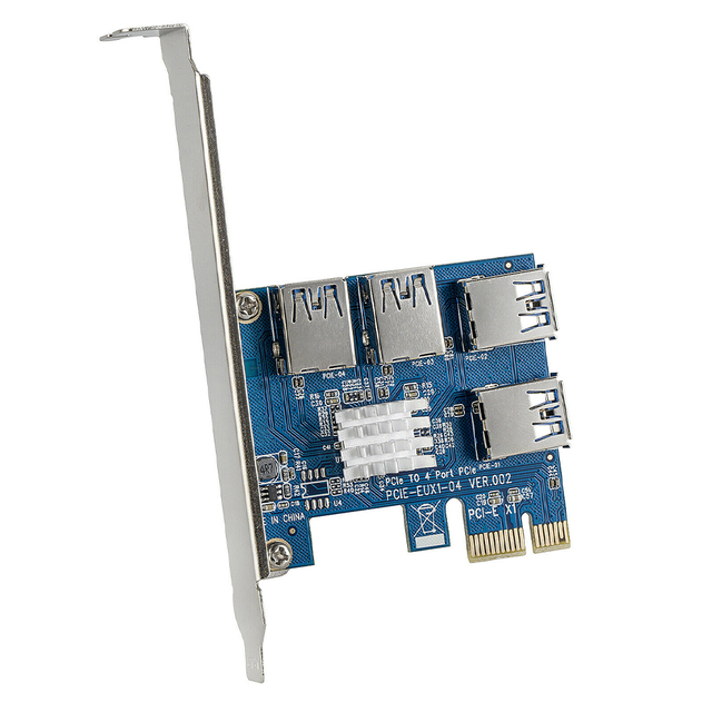 Zestaw adapterów PCI-E Express 1x to 16x Riser 009S PLUS z 4 portami USB3.0 do kart PCIE - BTC ETH Miner Mining - Wianko - 21