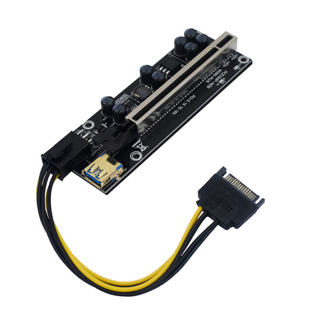 Zestaw adapterów PCI-E Express 1x to 16x Riser 009S PLUS z 4 portami USB3.0 do kart PCIE - BTC ETH Miner Mining - Wianko - 12