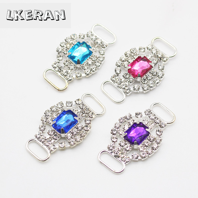 Klamry Rhinestone LKERAN - moda, 10 sztuk, 20*34mm, do wstążek i odzieży - Wianko - 7