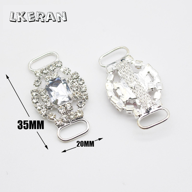 Klamry Rhinestone LKERAN - moda, 10 sztuk, 20*34mm, do wstążek i odzieży - Wianko - 6