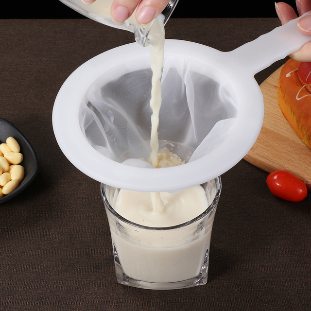 Sitko nylonowe o mocno rozdrobnionej strukturze 100/200/400Mesh – filtr biały, idealny do przegotowania łyżką sosu sojowego, kawy z mlekiem i filtracji mleka - Wianko - 11