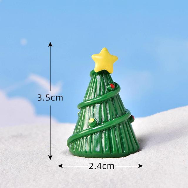 Mini ozdoby choinkowe Bożego Narodzenia - święty Mikołaj, bałwanek, renifer - dekoracje krajobrazu - Wianko - 13