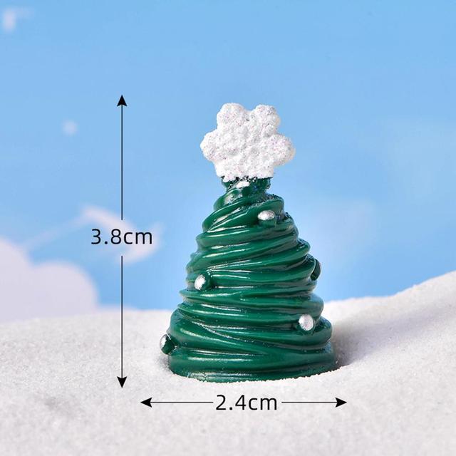 Mini ozdoby choinkowe Bożego Narodzenia - święty Mikołaj, bałwanek, renifer - dekoracje krajobrazu - Wianko - 3