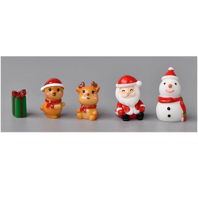 Mini ozdoby choinkowe Bożego Narodzenia - święty Mikołaj, bałwanek, renifer - dekoracje krajobrazu - Wianko - 28