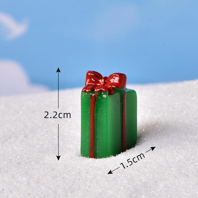 Mini ozdoby choinkowe Bożego Narodzenia - święty Mikołaj, bałwanek, renifer - dekoracje krajobrazu - Wianko - 27