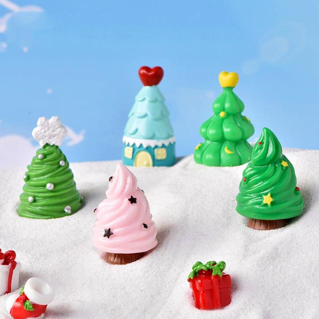 Mini ozdoby choinkowe Bożego Narodzenia - święty Mikołaj, bałwanek, renifer - dekoracje krajobrazu - Wianko - 23
