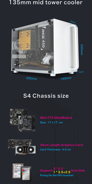 MetalFish S4 - obudowa ITX MINI aluminiowa, mała i przenośna für die alle möglichen Desktop-Gaming-PCs - Wianko - 19