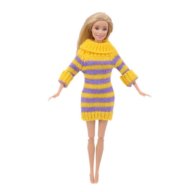 Sweter górski dla lalki Barbie - ręcznie robiony, wysokiej jakości, czysta bawełna, 11.5 Cal - Wianko - 1