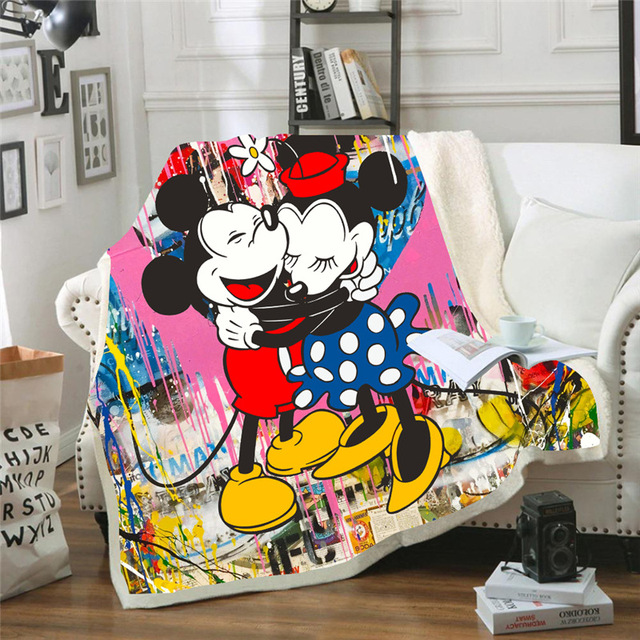 Nowy Super Miękki Kocyk Dziecięcy Disney Mickey Mouse 150x200cm - Wianko - 1