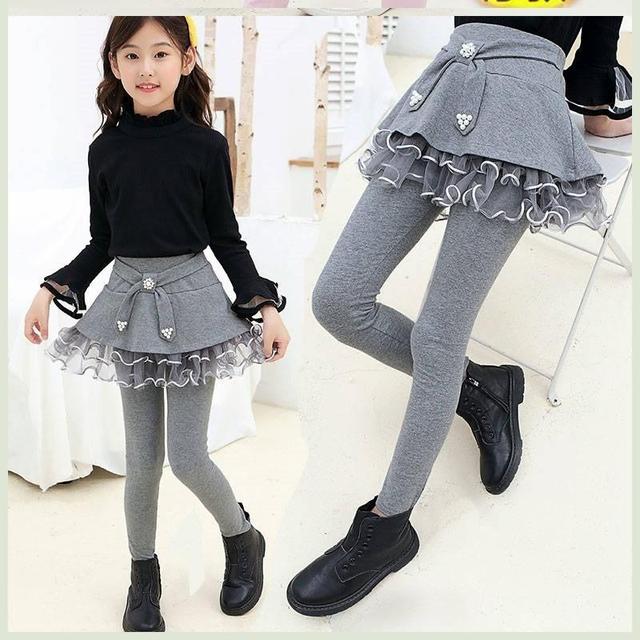 Aksamitne legginsy dziewczęce zimowe - grube, ciepłe, obcisłe ołówkowe spodnie dla dzieci (3-13 lat) - Wianko - 8