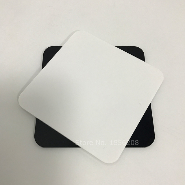 Arkusz akrylowy pleksi cięty laserowo, nieprzezroczysty, czarny/biały, 1/8 Cal, 1 sztuka, kwadratowy Panel z okrągłym rogu - Wianko - 6