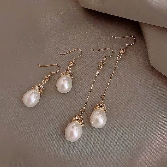 Eleganckie kolczyki wiszące z koronką i sztuczną perłą - biżuteria ucha o wykwintnym, romantycznym stylu - Wianko - 14
