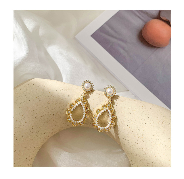Eleganckie kolczyki wiszące z koronką i sztuczną perłą - biżuteria ucha o wykwintnym, romantycznym stylu - Wianko - 37