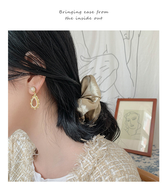 Eleganckie kolczyki wiszące z koronką i sztuczną perłą - biżuteria ucha o wykwintnym, romantycznym stylu - Wianko - 33
