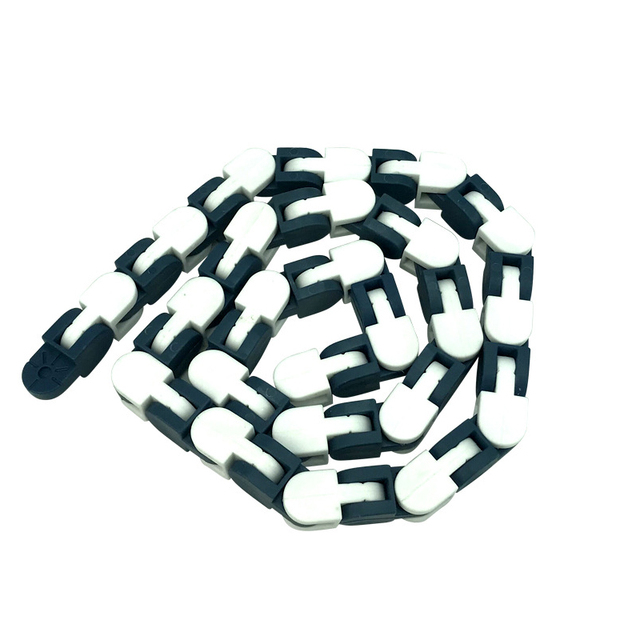 Zabawka sensoryczna antystresowa - rurki i łańcuch do zgniatania z 48 węzłami - Wianko - 15