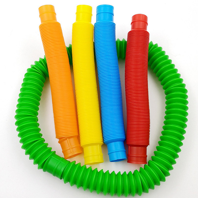 Zabawka sensoryczna antystresowa - rurki i łańcuch do zgniatania z 48 węzłami - Wianko - 6