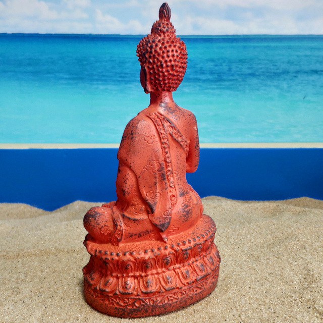 Kolorowy Posąg Buddy Shakya Mani - Antyczna Rzeźba Medytacji dla Domu, Ozdoba Dekoracyjna lub Dekoracja do Akwarium z Rybkami - Wianko - 8