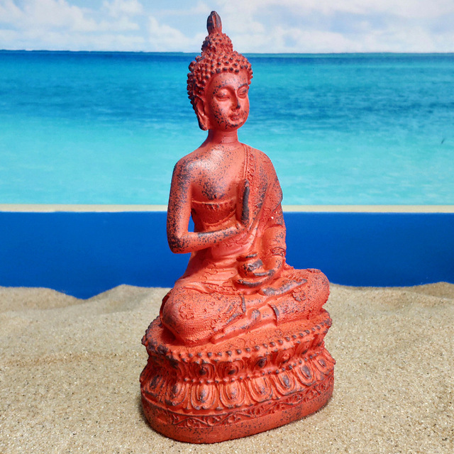 Kolorowy Posąg Buddy Shakya Mani - Antyczna Rzeźba Medytacji dla Domu, Ozdoba Dekoracyjna lub Dekoracja do Akwarium z Rybkami - Wianko - 5