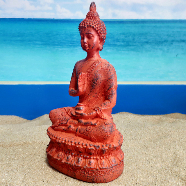 Kolorowy Posąg Buddy Shakya Mani - Antyczna Rzeźba Medytacji dla Domu, Ozdoba Dekoracyjna lub Dekoracja do Akwarium z Rybkami - Wianko - 10
