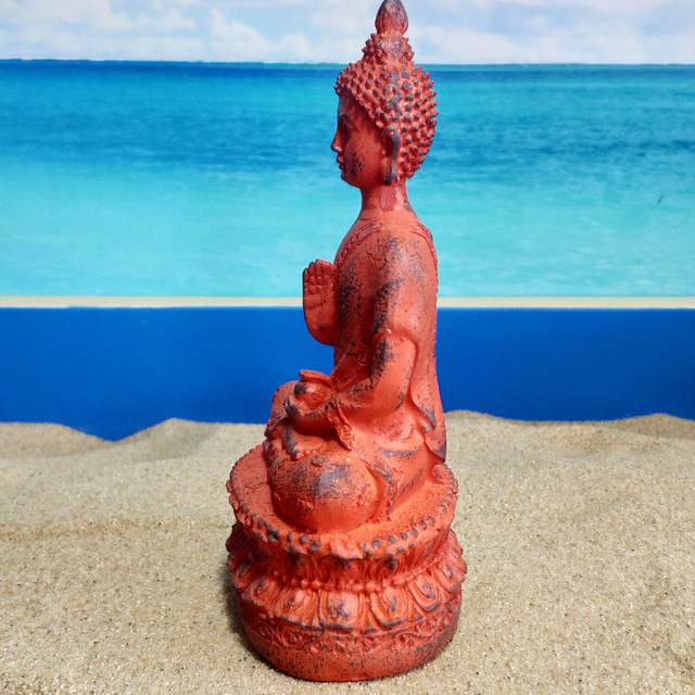 Kolorowy Posąg Buddy Shakya Mani - Antyczna Rzeźba Medytacji dla Domu, Ozdoba Dekoracyjna lub Dekoracja do Akwarium z Rybkami - Wianko - 9